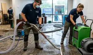 Tulsa, OK flood cleanup service for water damage restoration company homepage widget